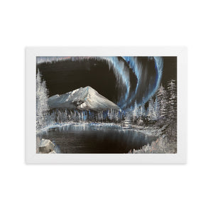 Black Winter Night Framed Print