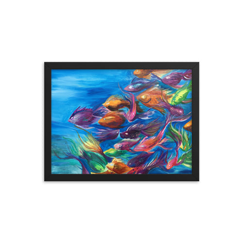 Framed Rainbow Fish Print