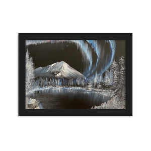 Black Winter Night Framed Print