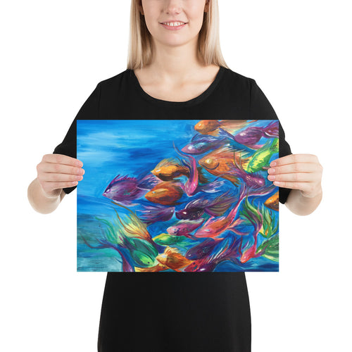 Rainbow Fish Print