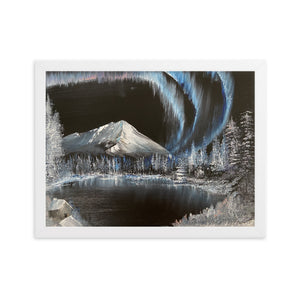 Black Winter Night Framed Print