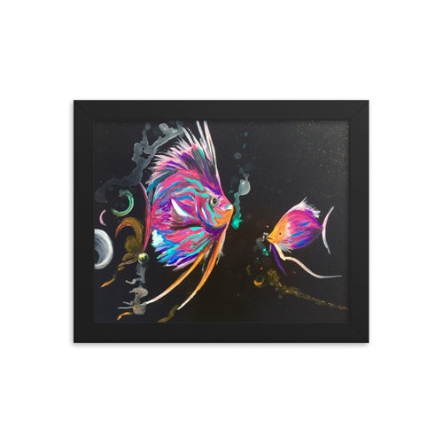 Framed HOT Pink Fish Print