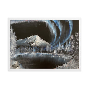 Black Winter Night Framed Print