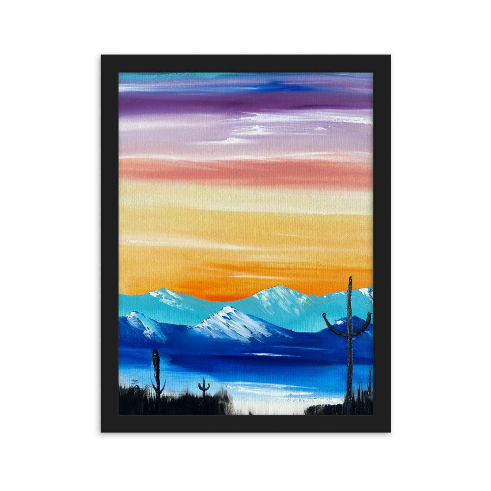 Framed matte paper poster