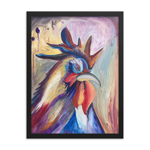 Framed ANGRY Rooster Print