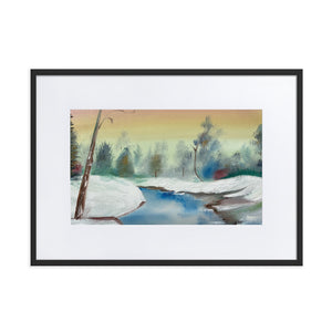 Winter Wonderland Matte Paper Framed Poster With Mat