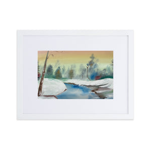 Winter Wonderland Matte Paper Framed Poster With Mat