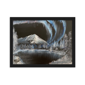 Black Winter Night Framed Print