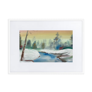 Winter Wonderland Matte Paper Framed Poster With Mat