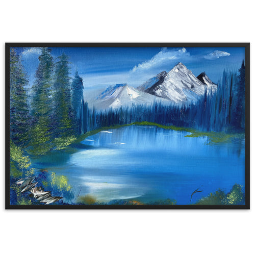 Blue Lake Framed matte paper poster