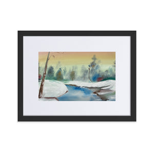 Winter Wonderland Matte Paper Framed Poster With Mat